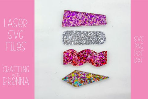 Funky Hair Clip Laser SVG File SVG Crafting With Brenna 