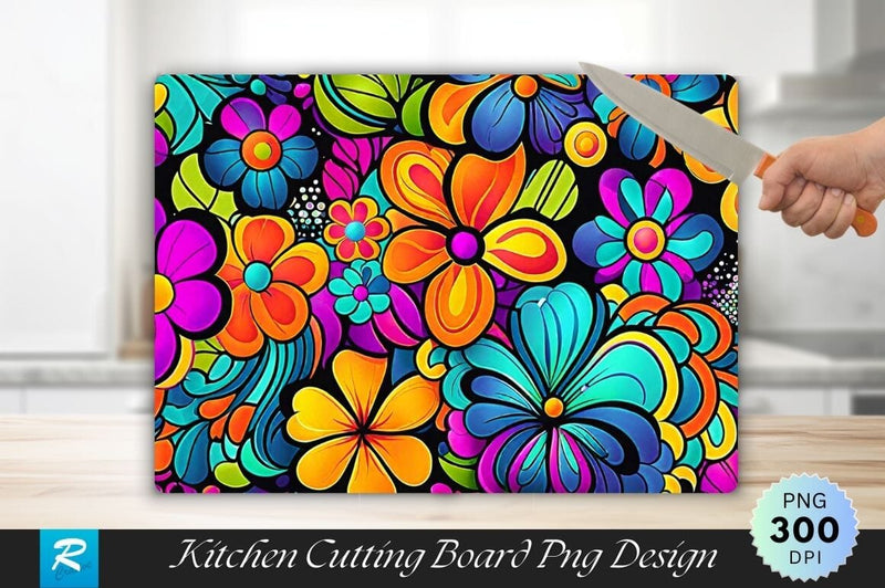 Funky Pattern Background Wallpaper Cutting Board Sublimation Regulrcrative 