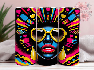 Funky Pop Art Abstract Tumbler, Pop Art, Colorful Wrap, Sublimation Art, 20oz Tumbler, Modern Theme, Bold Design Sublimation Li Zamperini 