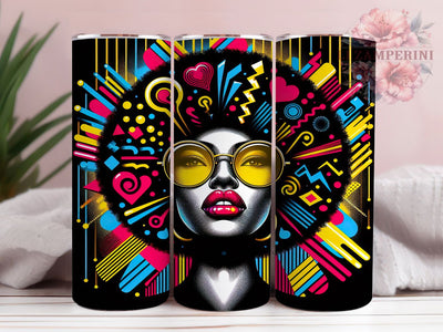 Funky Pop Art Abstract Tumbler, Pop Art, Colorful Wrap, Sublimation Art, 20oz Tumbler, Modern Theme, Bold Design Sublimation Li Zamperini 