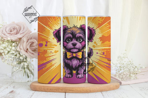 Funky Pup 20oz Tumbler Wrap Sublimation sassyprint 