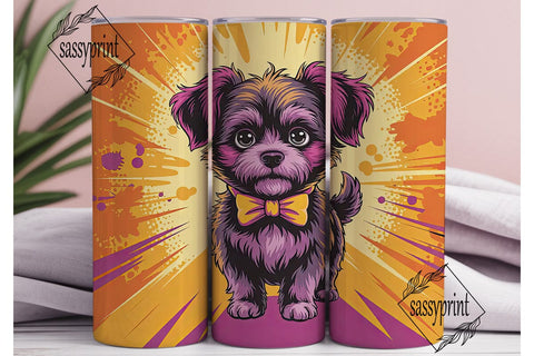 Funky Pup 20oz Tumbler Wrap Sublimation sassyprint 
