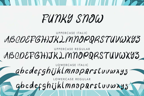 Funky Snow Font Prasetya Letter 