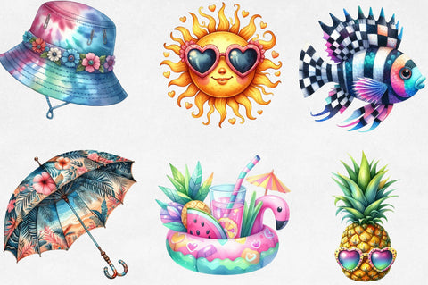 Funky Summer Sublimation Clipart Sublimation SVGista 