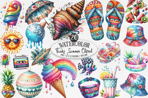 Funky Summer Sublimation Clipart Sublimation SVGista 
