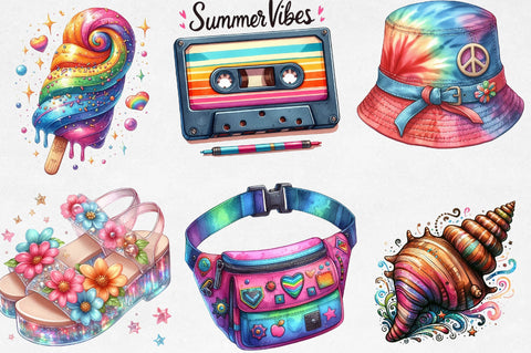 Funky Summer Sublimation Clipart Sublimation SVGista 