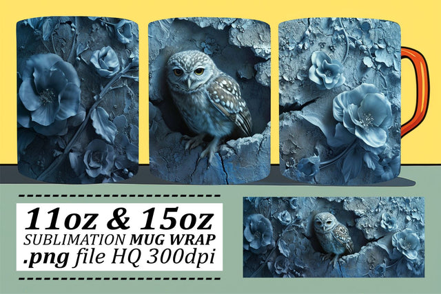 Funny 3D Animal Mug Wraps 11oz 15oz Sublimation afrosvg 