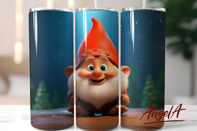 Funny 3d gnome / Sublimation Gnome tumbler / 3d tumbler wrap Sublimation Angelina Semenova 