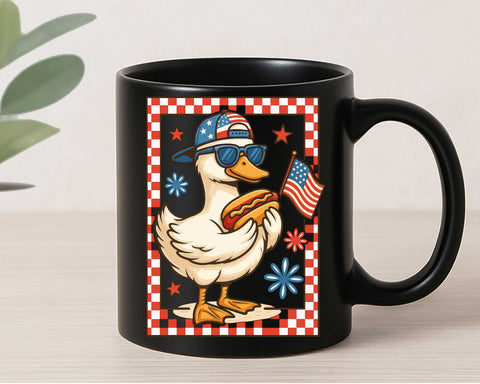 Funny 4th of July Duck SVG Patriotic USA Flag Hot Dog Cut File SVG BillahCrafts 