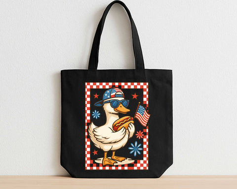 Funny 4th of July Duck SVG Patriotic USA Flag Hot Dog Cut File SVG BillahCrafts 