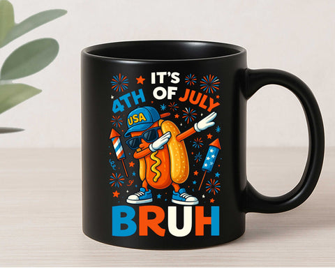 Funny 4th of July Hot Dog SVG Patriotic USA Dab Bruh Fireworks Cut File SVG BillahCrafts 