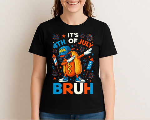 Funny 4th of July Hot Dog SVG Patriotic USA Dab Bruh Fireworks Cut File SVG BillahCrafts 
