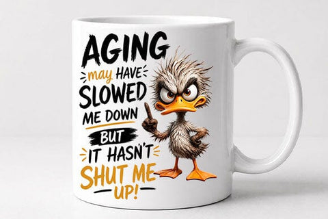 Funny Aging Duck Quote PNG | Senior Humor Digital Download SVG BillahCrafts 