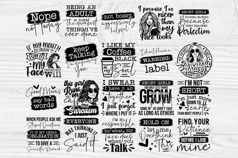 Funny and Sarcastic SVG Bundle - Create Hilarious Shirts with Silhouette or Cricut! SVG TonisArtStudio 