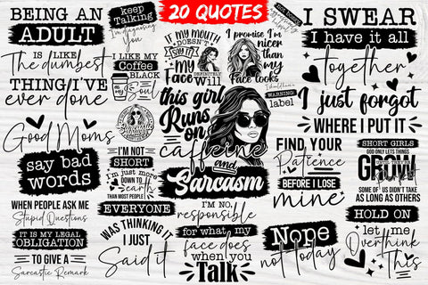 Funny and Sarcastic SVG Bundle - Create Hilarious Shirts with Silhouette or Cricut! SVG TonisArtStudio 