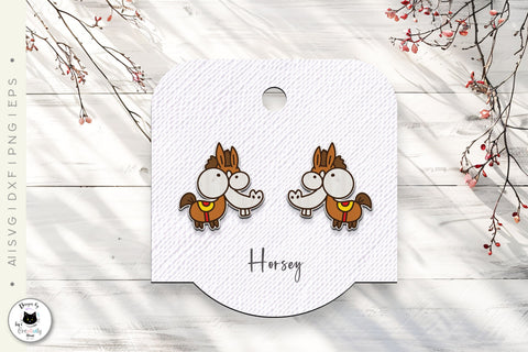 Funny Animal Laser Cut Stud Earrings Bundle SVG Ivy's Creativity House 