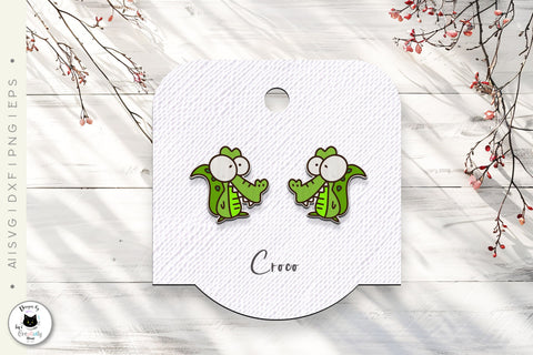 Funny Animal Laser Cut Stud Earrings Bundle SVG Ivy's Creativity House 