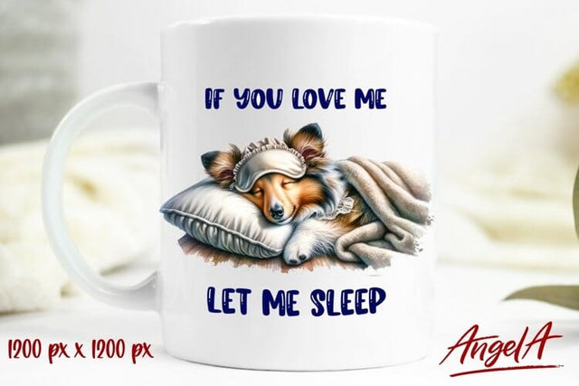 Funny animal mug / sleeping dog, springer spaniel / quote Sublimation Angelina Semenova 