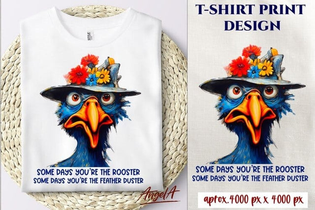 Funny animal print / funny quotes / rooster funny png Sublimation Angelina Semenova 