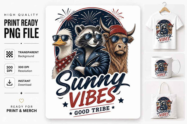 Funny Animal Trio PNG – Animal Sublimation Design Digital Download SVG BillahCrafts 