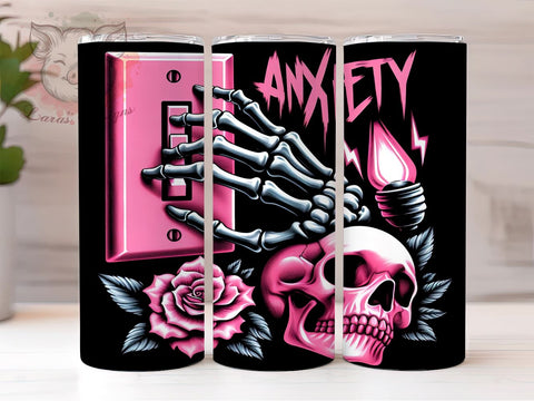 Funny Anxiety 20oz Tumbler Png, Straight & Tapered Tumbler Png, Funny Sarcastic Tumbler Png, Digital Download PNG Sublimation Lara' s Designs 
