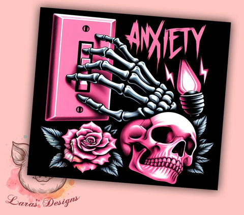 Funny Anxiety 20oz Tumbler Png, Straight & Tapered Tumbler Png, Funny Sarcastic Tumbler Png, Digital Download PNG Sublimation Lara' s Designs 