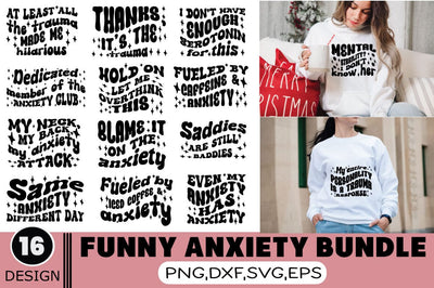 FUNNY ANXIETY SVG BUNDLE SVG Angelina750 