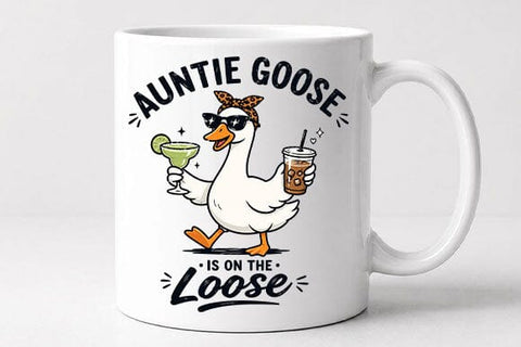 Funny Auntie Goose PNG Funny Aunt Gift Sublimation Design SVG BillahCrafts 