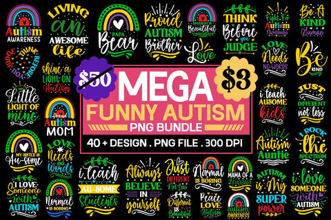 Funny Autism Svg Bundle SVG designmaster24 