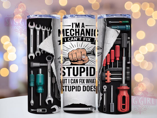 Funny Auto Mechanic Garage Tumbler, Auto Shop Humor, Car Guy Present, Automotive Quote Cup, Garage Humor Gift, Mechanic Joke Design, Car Repair Quote Sublimation SvggirlplusArt 