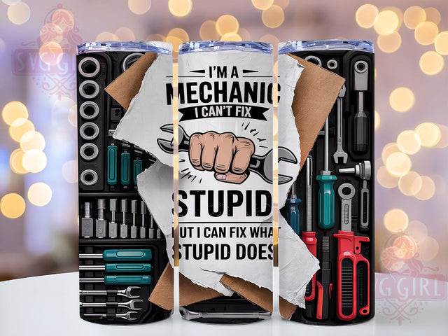 Funny Auto Mechanic Garage Tumbler, Auto Shop Humor, Car Guy Present, Automotive Quote Cup, Garage Humor Gift, Mechanic Joke Design, Car Repair Quote Sublimation SvggirlplusArt 