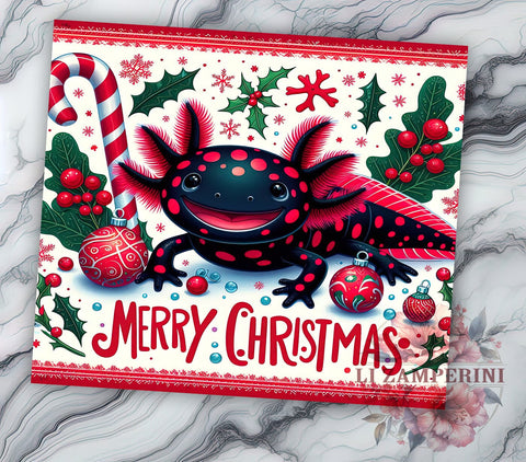 Funny Axolotl Tumbler Wrap, Christmas Axolotl Design, Candy Cane Tumbler Wrap, Merry Christmas Tumbler, 20oz Sublimation Wrap, Cute Holiday Drinkware, Digital Download Sublimation Li Zamperini 