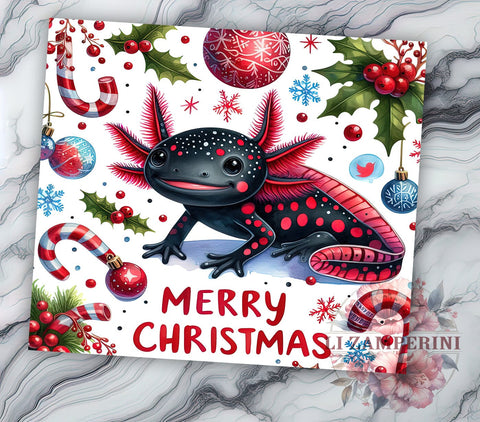Funny Axolotl Tumbler Wrap, Christmas Axolotl Design, Candy Cane Tumbler Wrap, Merry Christmas Tumbler, 20oz Sublimation Wrap, Cute Holiday Drinkware, Digital Download Sublimation Li Zamperini 