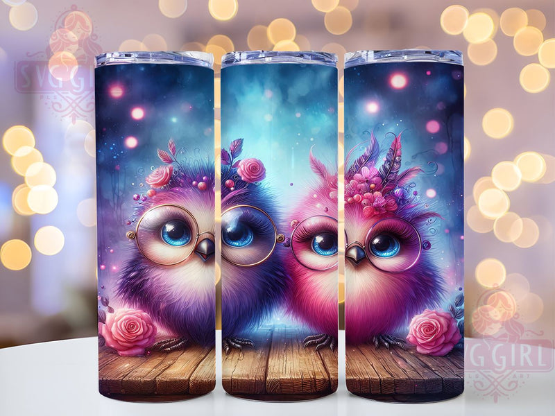 Funny Baby Birds 20oz Tumbler Wrap Sublimation Design, Straight Tapered Tumbler Wrap, Watercolor Bird Tumbler Png, Instant Digital Download Sublimation SvggirlplusArt 