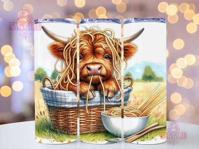 Funny Baby Highland Cow 20oz Tumbler Wrap Sublimation Design, Straight Tapered Tumbler Wrap, Highland Cow Tumbler Png, Instant Digital Download Sublimation SvggirlplusArt 