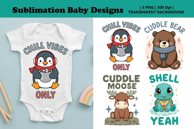Funny Baby Quotes, newborn Sayings, Cute cartoon animals Sublimation Paper Switch 