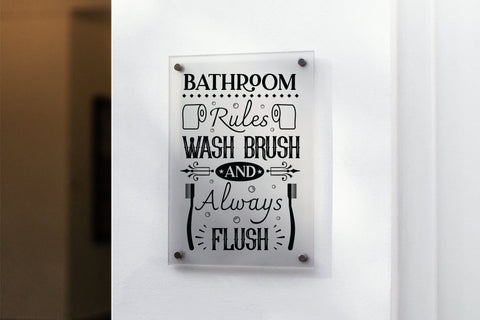 Funny Bathroom Rules Sign SVG SVG CraftLabSVG 