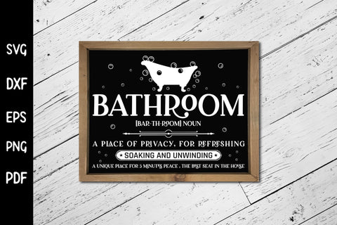 Funny Bathroom Sign SVG SVG CraftLabSVG 