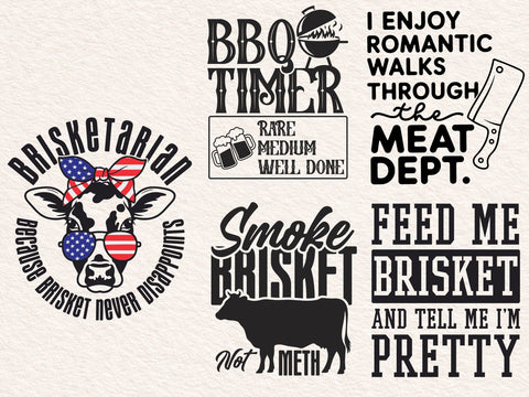 Funny BBQ Quote Bundle Svg, Barbecue Grill Sayings Svg, BBQ Shirt Print SVG DesignDestine 