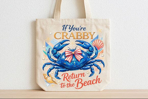 Funny Beach PNG Crabby Beach Quote Coastal Sublimation Design SVG BillahCrafts 