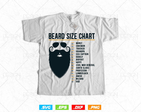 Funny Beard Measurement Chart Svg Png, Beard Length Growth Funny Scale, Bearded Dad Fathers Day Svg Files for Cricut, Instant Download SVG DesignDestine 