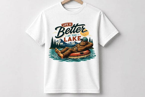 Funny Bigfoot Lake Life PNG | Lake Vacation Sublimation Design SVG BillahCrafts 