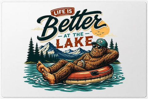 Funny Bigfoot Lake Life PNG | Lake Vacation Sublimation Design SVG BillahCrafts 