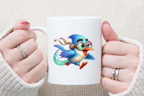 Funny Bird Clipart Bundle Funny Bird Png Sublimation designartist 