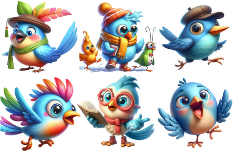 Funny Bird Clipart Bundle Funny Bird Png Sublimation designartist 