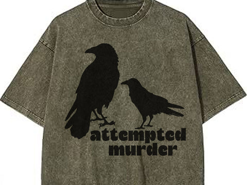 Funny Bird Svg, Attempted Murder Crow Svg SVG DesignDestine 