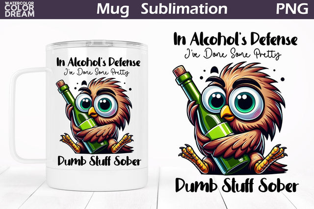 Funny Bird Wine Mug | Sarcastic Quote Mug Sublimation Sublimation WatercolorColorDream 