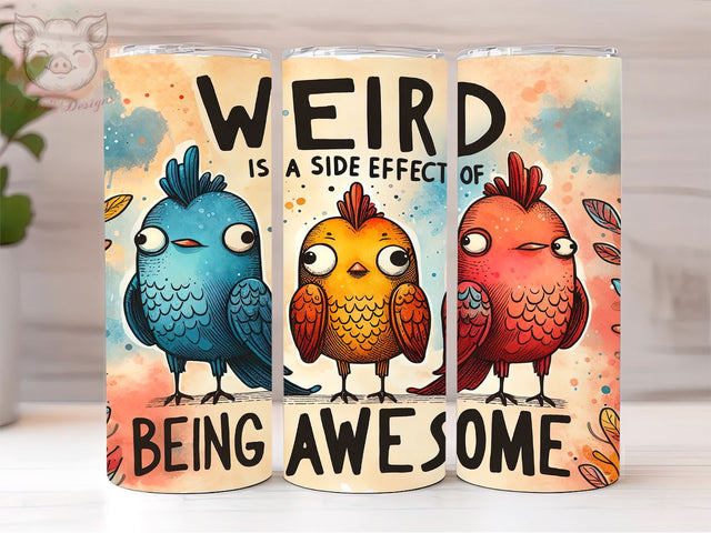 Funny Birds 20oz Tumbler Png, Straight & Tapered Tumbler Png, Watercolor Bird Tumbler Png, Digital Download PNG Sublimation Lara' s Designs 
