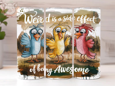 Funny Birds 20oz Tumbler Png, Straight & Tapered Tumbler Png, Watercolor Bird Tumbler Png, Digital Download PNG Sublimation Lara' s Designs 