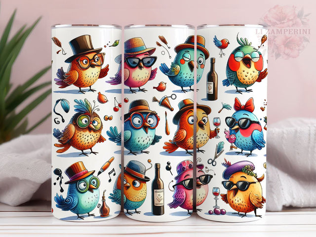 Funny Birds 20oz Tumbler Wrap PNG, Sassy Gift Tumber Png, Straight & Tapered Tumbler Wrap, Instant Digital Download Sublimation Li Zamperini 